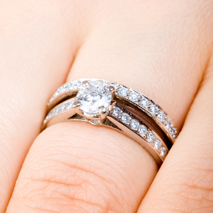 How to wear wedding and engagement rings Source